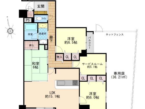 3LDK+S(間取)
